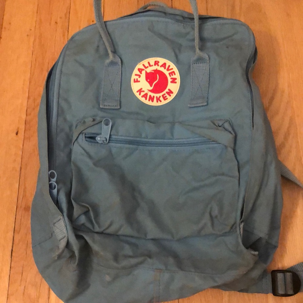 fjallraven kanken bright blue backpack